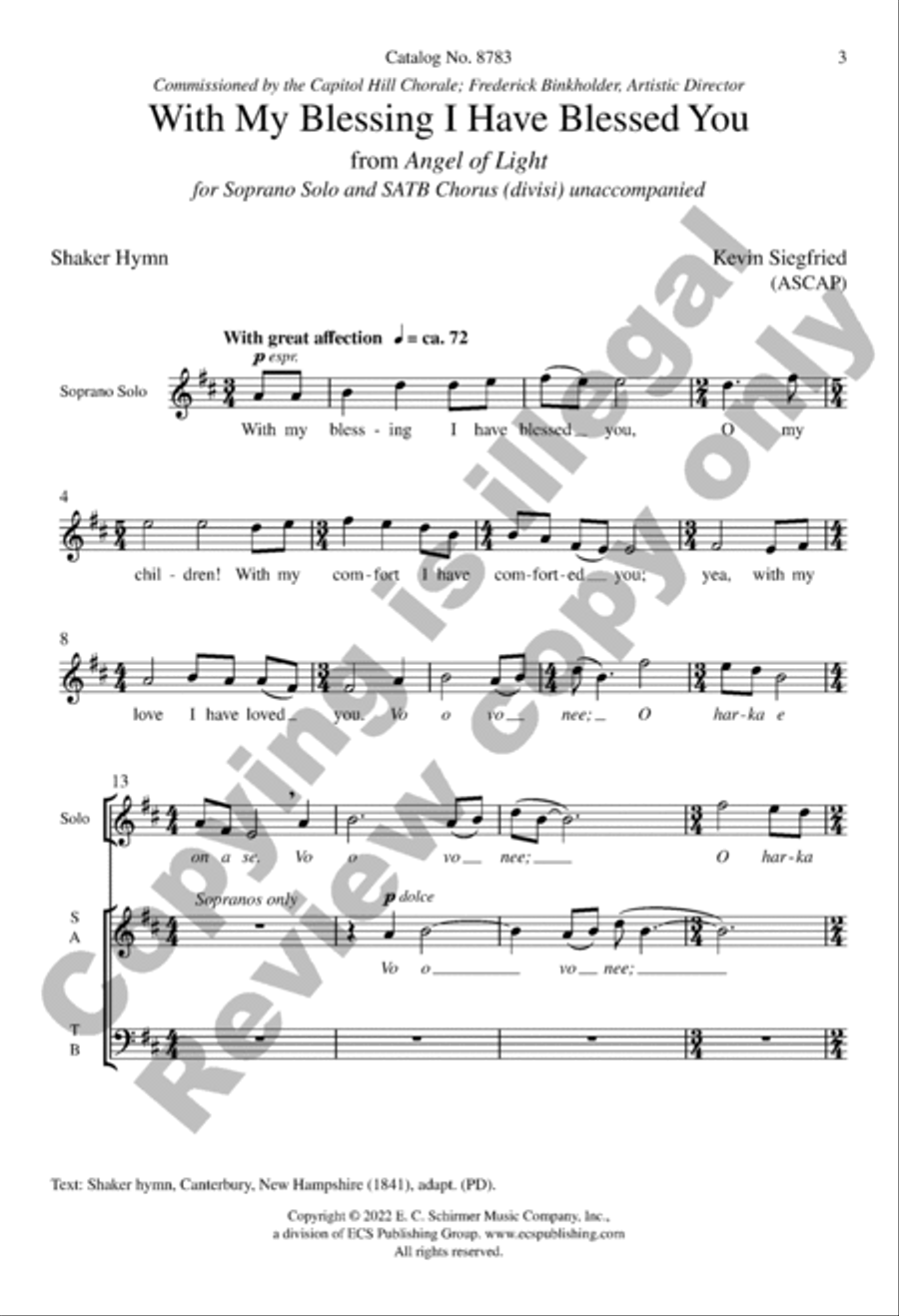With My Blessing I Have Blessed You Divisi scores gallery preview page 3