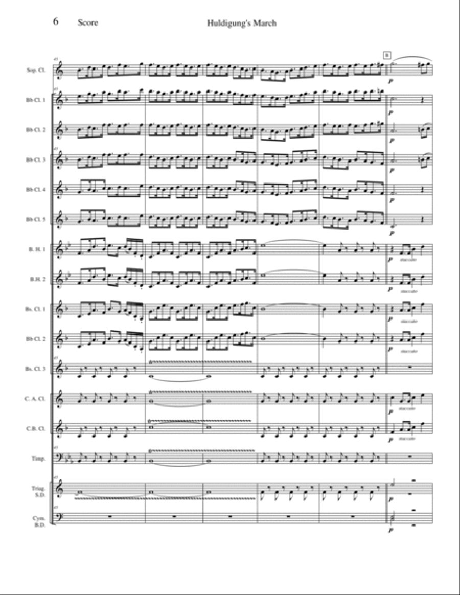 Huldigung's March Huldigung's March Woodwind Ensemble scores gallery preview page 6