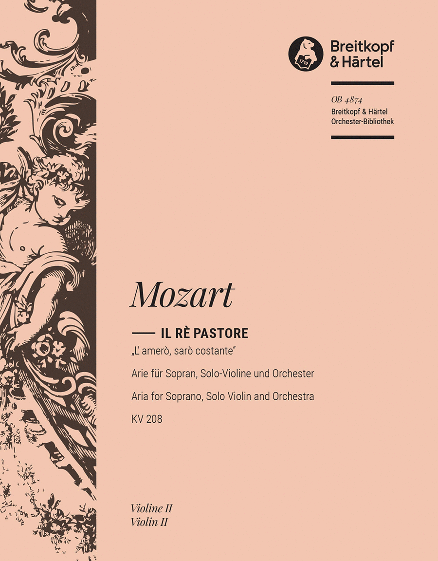 “Il Re pastore” KV 208 – L’amerò, sarò costante Orchestra scores gallery preview page 1