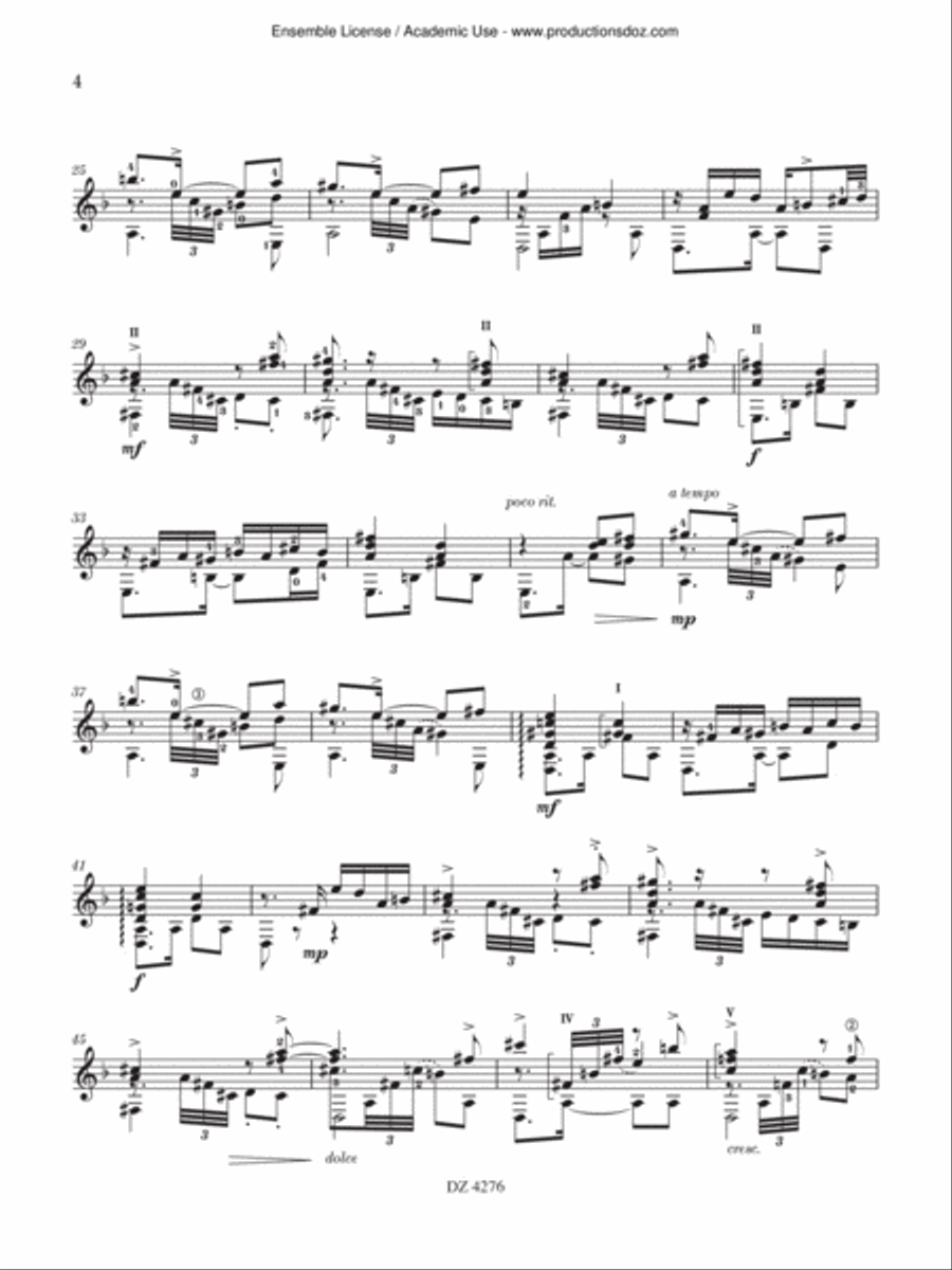Elegy Classical Guitar scores gallery preview page 4