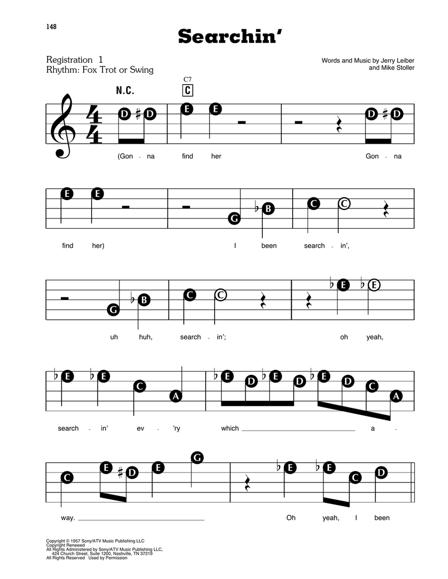 Searchin' Electronic Keyboard scores gallery preview page 1