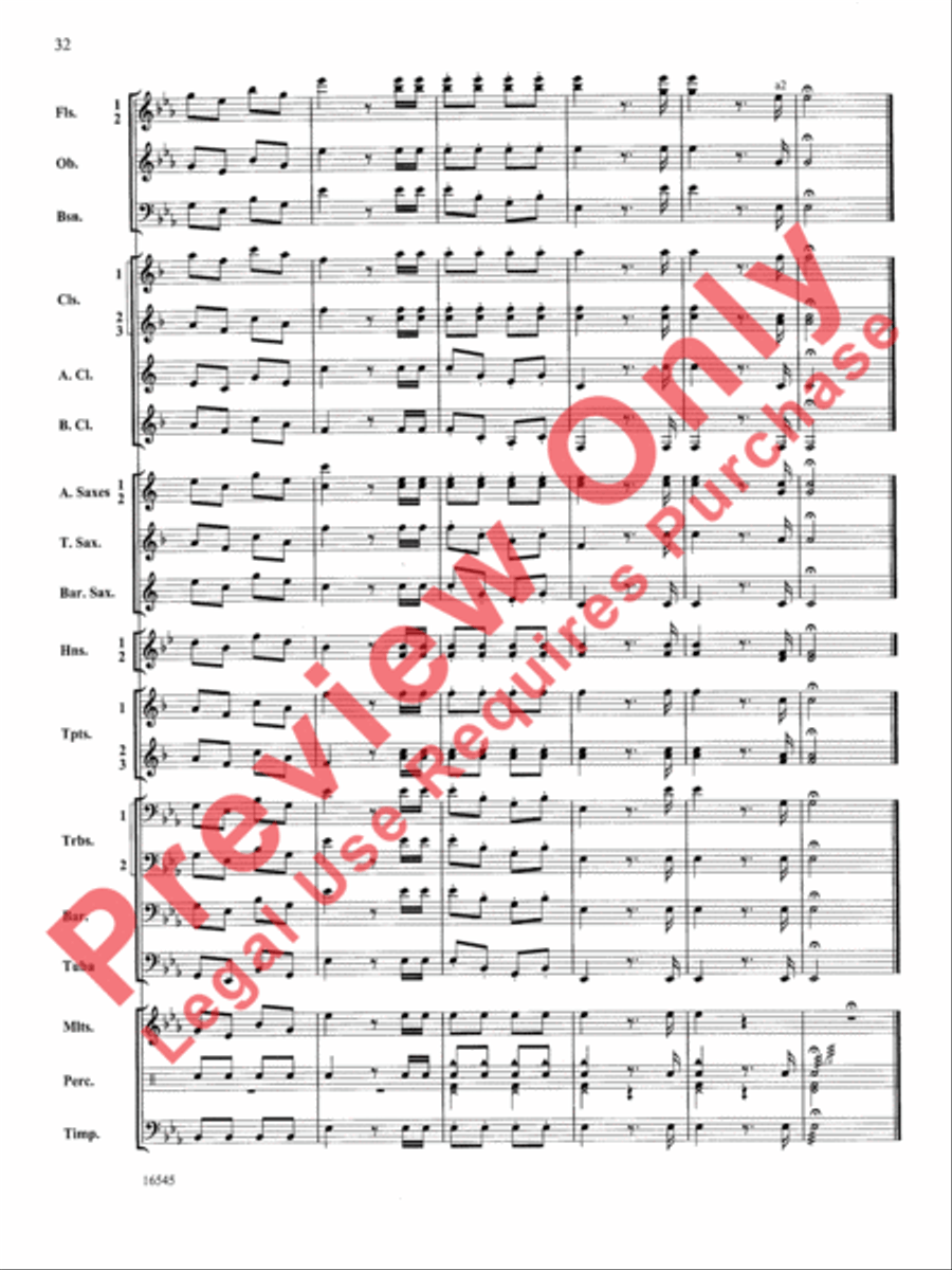 William Tell Overture Concert Band scores gallery preview page 33