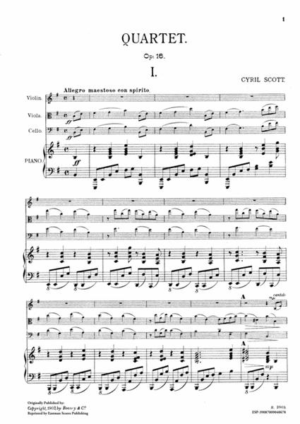 Quartet for violin, viola, violoncello and pianoforte, op. 16