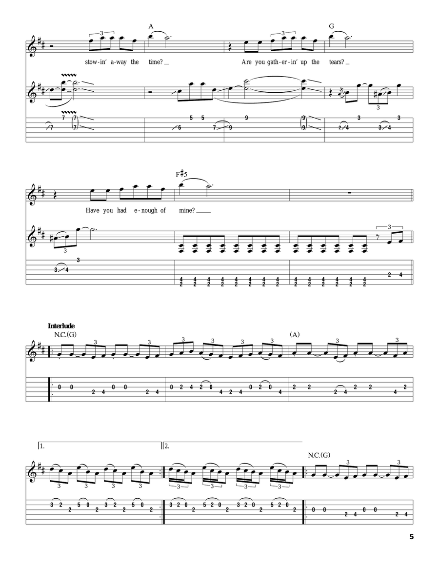Reeling In The Years Acoustic Guitar scores gallery preview page 5