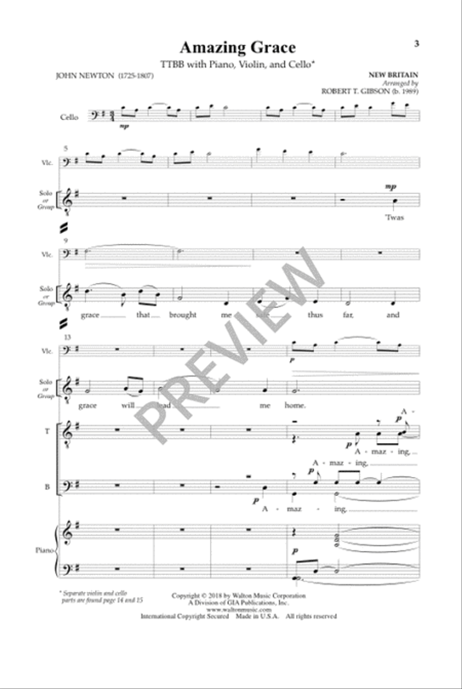 Amazing Grace (TTBB) Amazing Grace (TTBB) TTBB scores gallery preview page 4