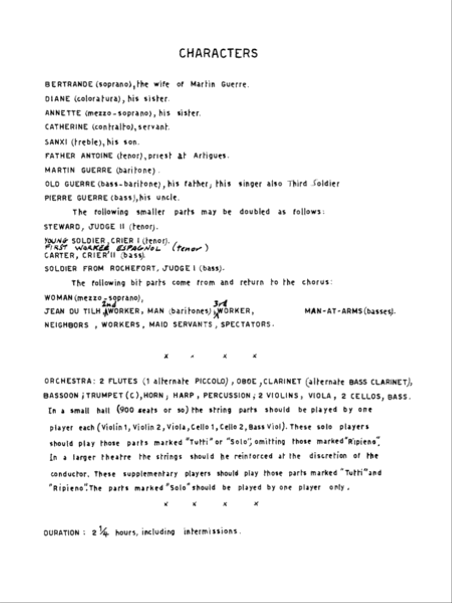 The Wife of Martin Guerre Choir scores gallery preview page 4