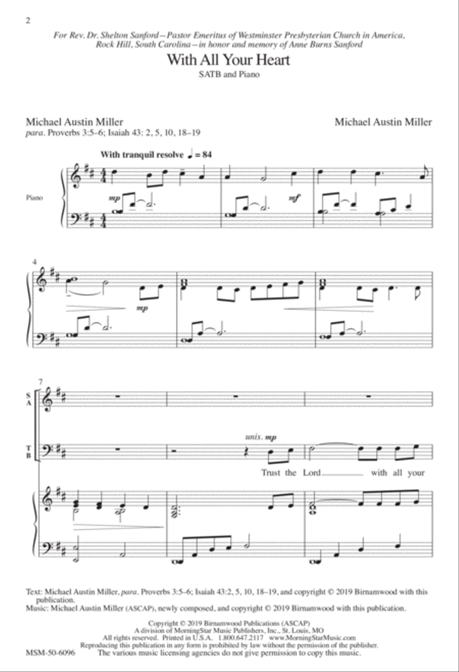 With All Your Heart 4-Part scores gallery preview page 2