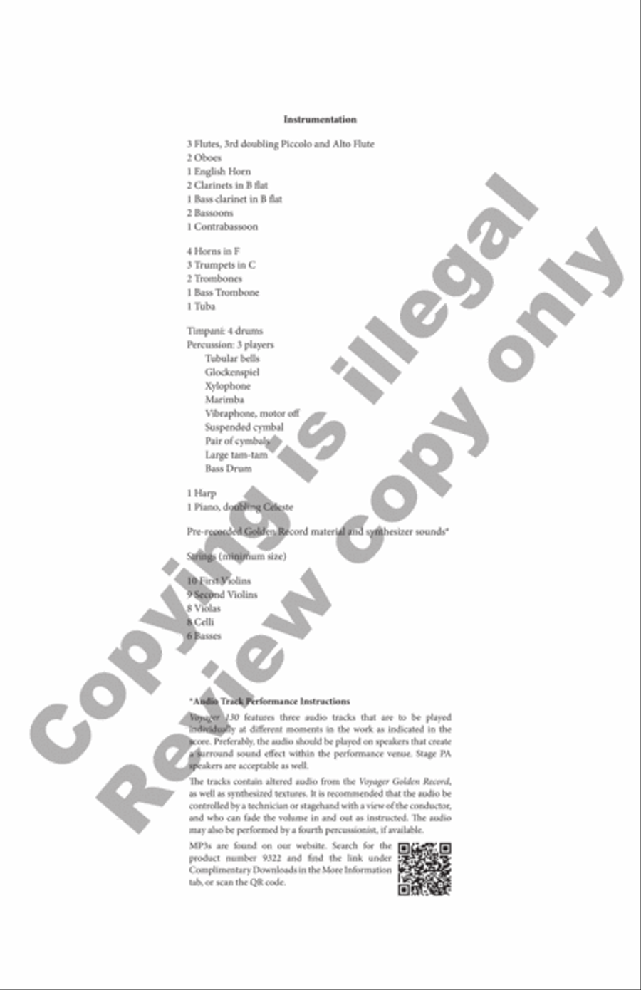 Voyager 130 (Additional Full Score) Full Orchestra scores gallery preview page 3