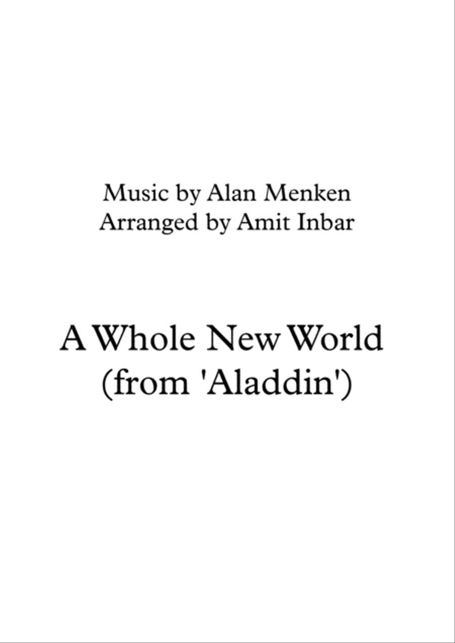 A Whole New World (from 'Aladdin') Woodwind Quintet scores gallery preview page 1