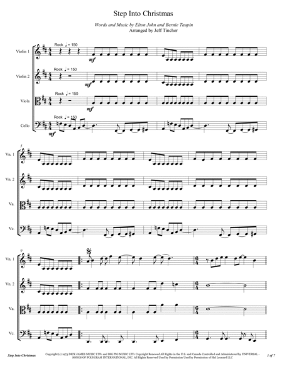 Step Into Christmas Step Into Christmas String Quartet scores gallery preview page 2