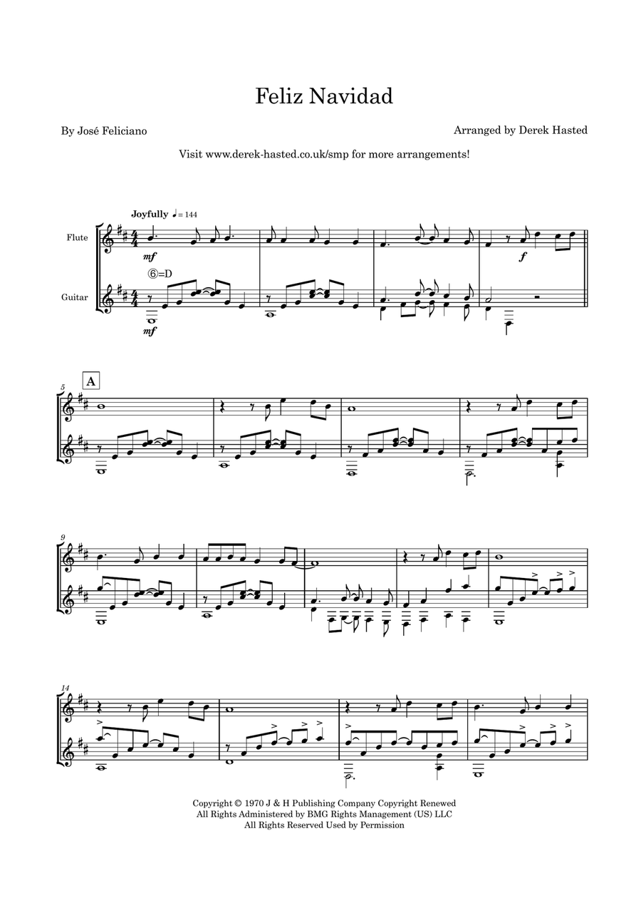 Feliz Navidad Flute scores gallery preview page 4