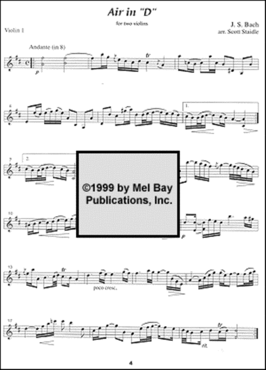 Wedding Music for Two Violins String Duet scores gallery preview page 2