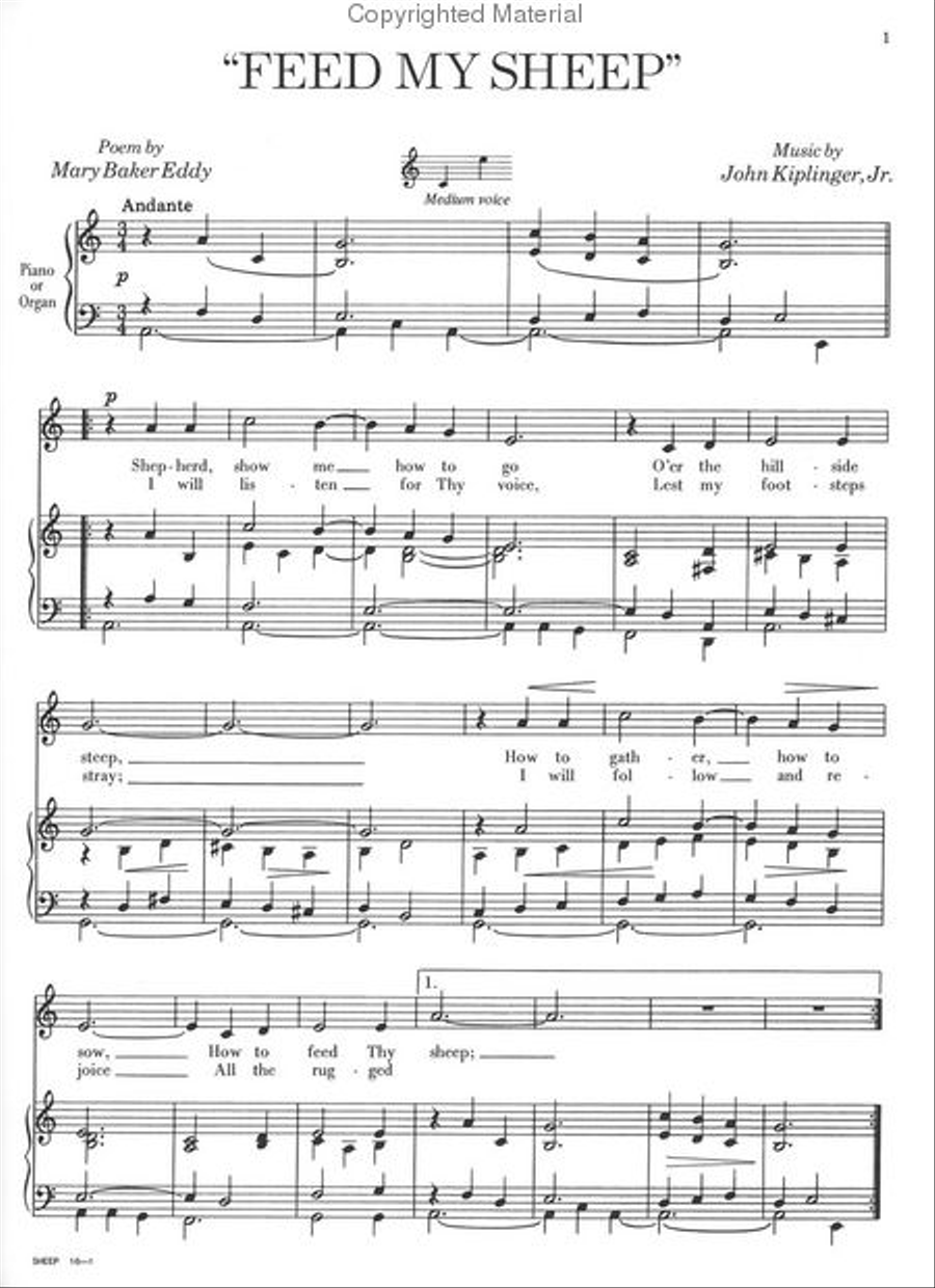 Poems by Mary Baker Eddy Choir scores gallery preview page 2