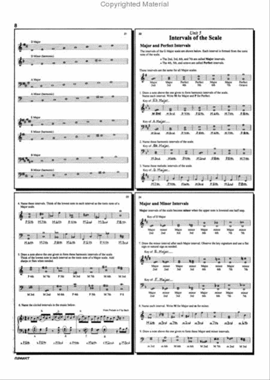 Fundamentals Of Piano Theory, Level 5 - Answer Book Piano Method scores gallery preview page 3