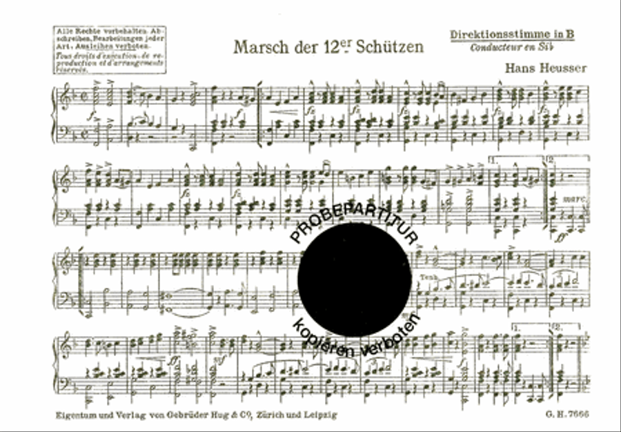 Marsch der 12er Schutzen Set of Parts scores gallery preview page 1