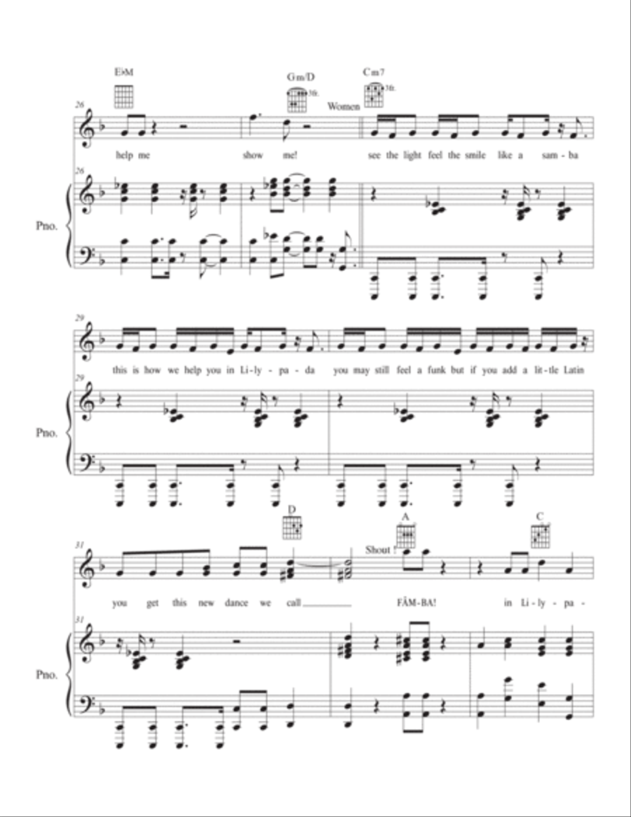 Fâmba Fâmba Piano, Vocal, Guitar scores gallery preview page 4