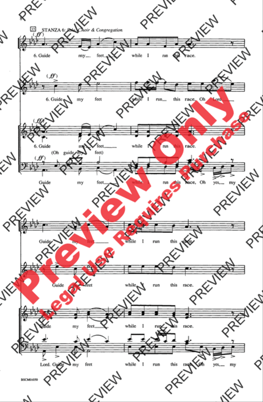 Guide My Feet 4-Part scores gallery preview page 7