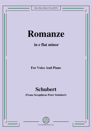 Schubert-Romanze,from 'the play Rosamunde',in e flat minor,Op.26,for Voice and Piano