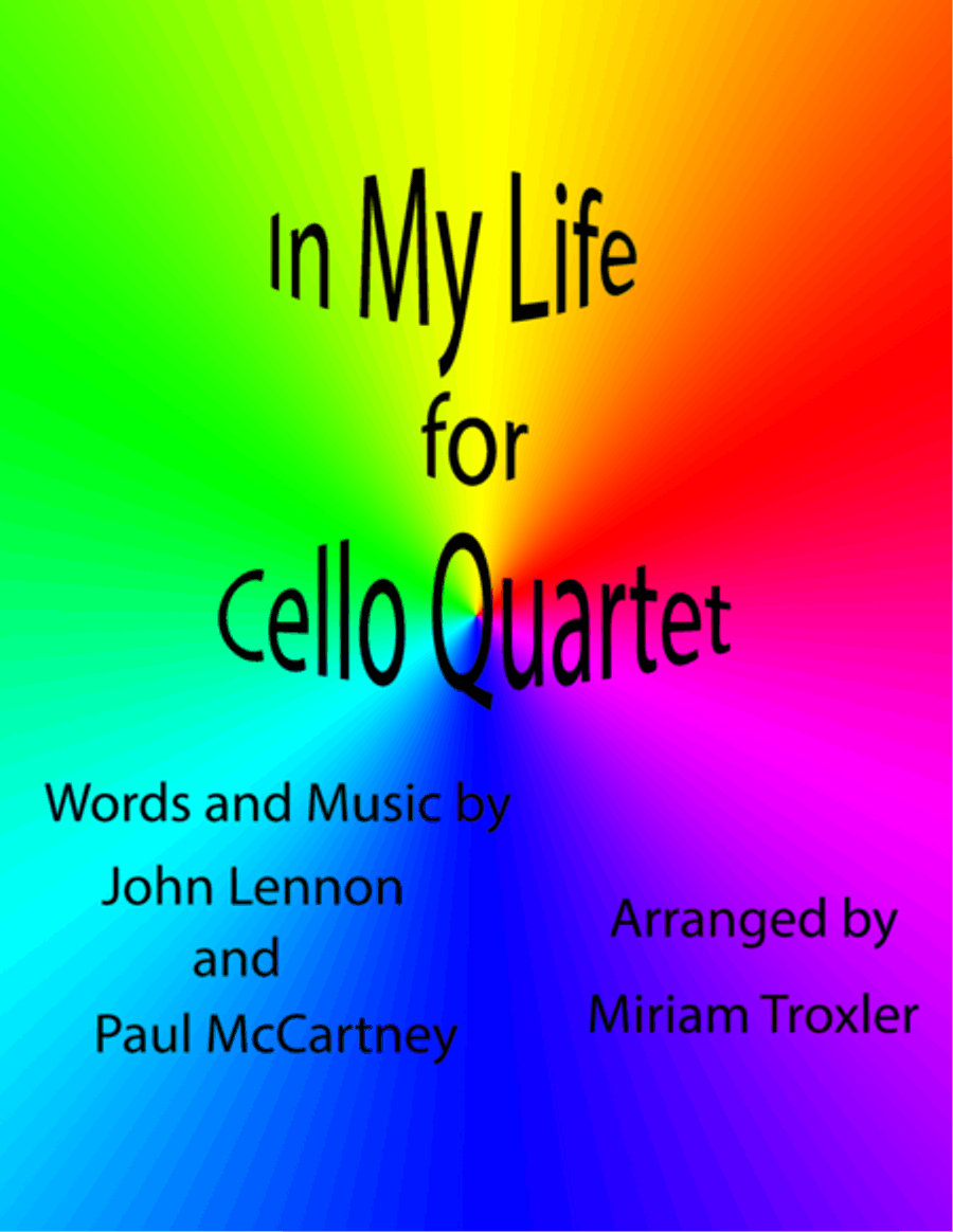 In My Life Cello scores gallery preview page 1