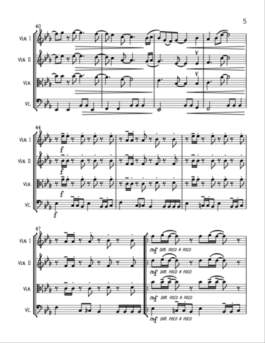 Ebony And Ivory Ebony And Ivory String Quartet scores gallery preview page 5