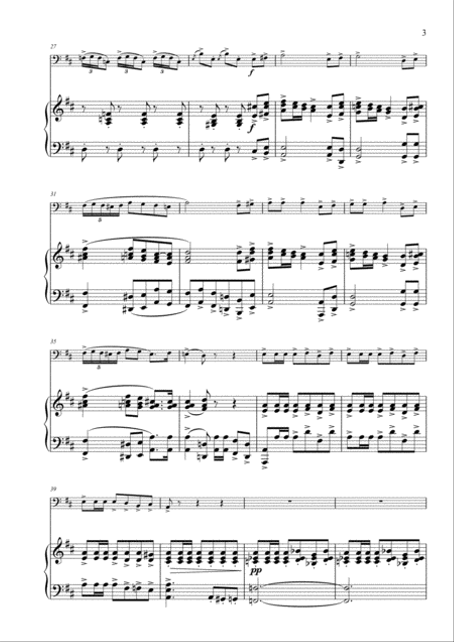 Bolero from Five Spanish Dances arranged for Bassoon and Piano Bassoon Solo scores gallery preview page 5
