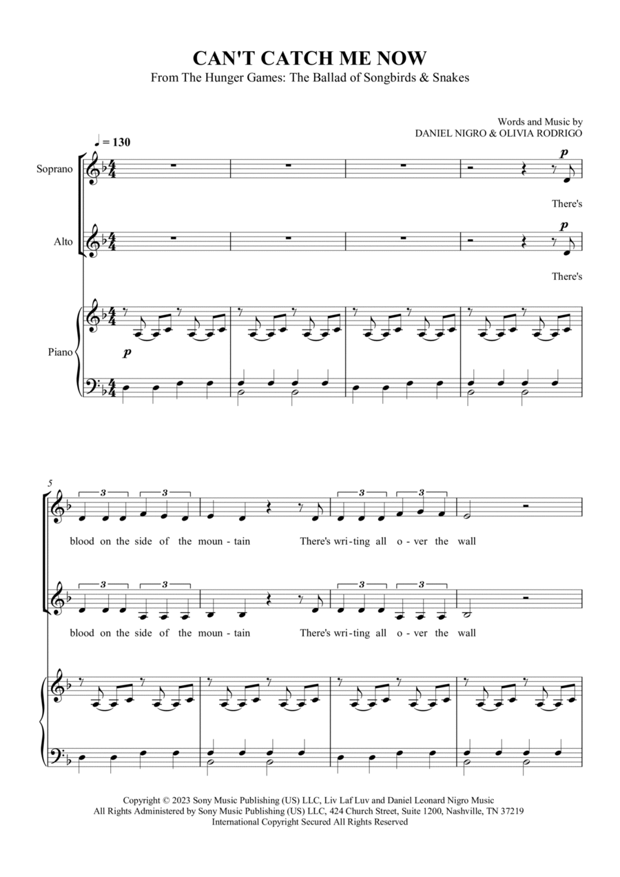 Can't Catch Me Now SA scores gallery preview page 1