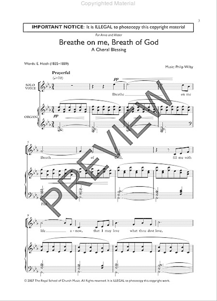 Breathe on me, Breath of God 4-Part scores gallery preview page 2
