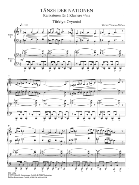 Dances of the nations for 2 pianos four hands