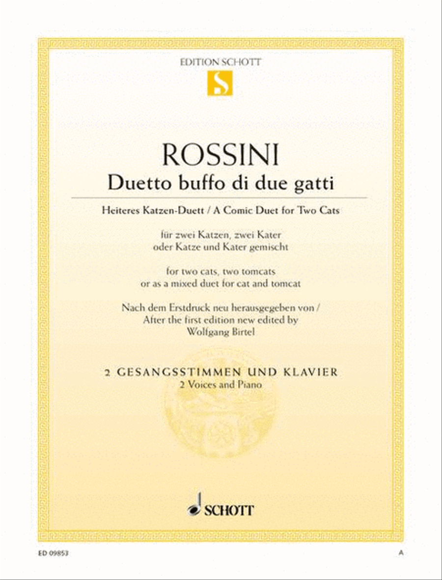 Duetto buffo di due gatti Piano Accompaniment scores gallery preview page 1
