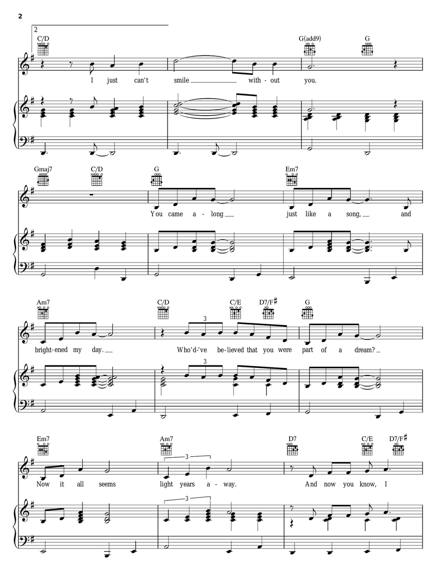 Can't Smile Without You Can't Smile Without You Acoustic Guitar scores gallery preview page 2