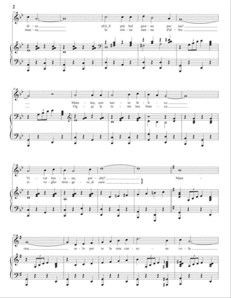 Mama (mamma) Voice scores gallery preview page 3