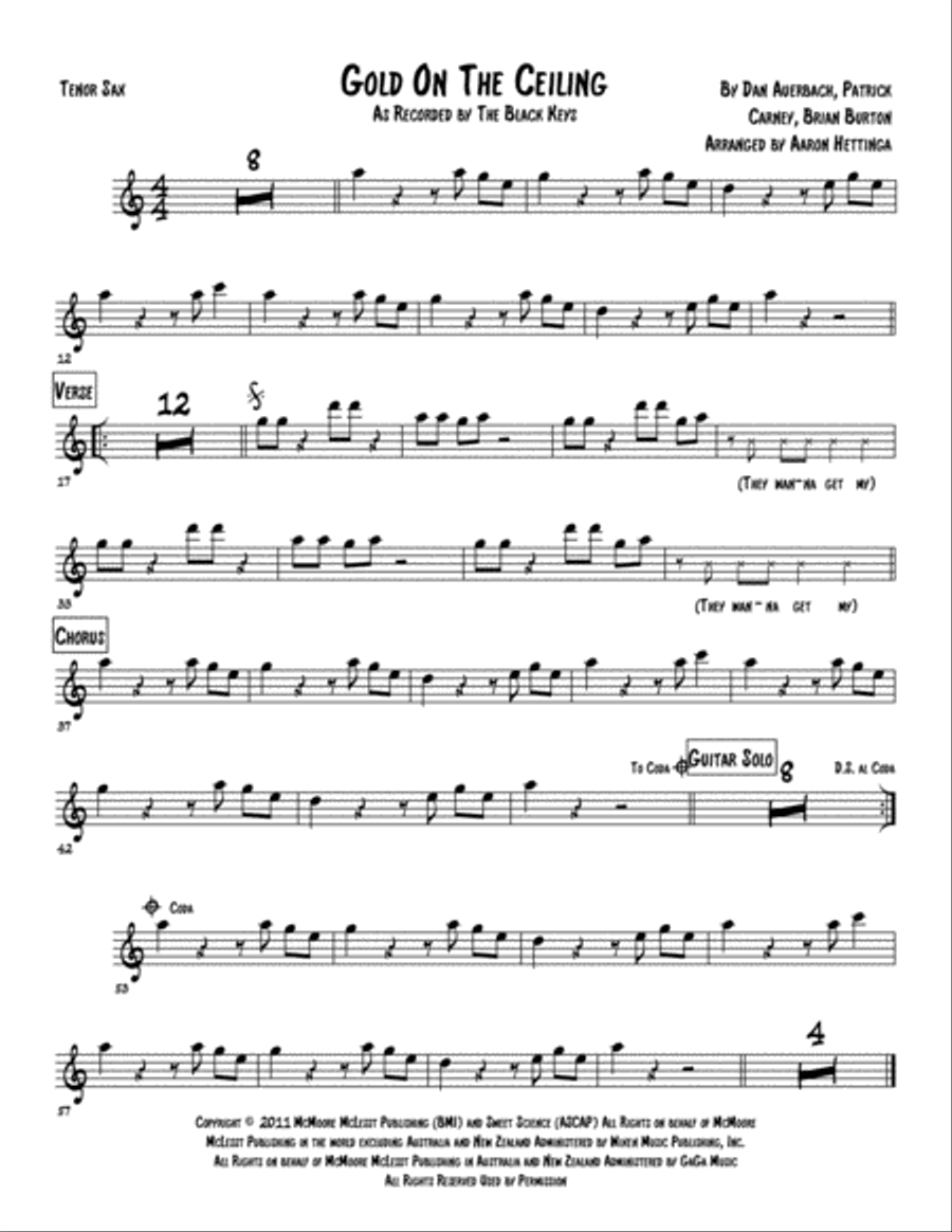 Gold On The Ceiling Small Ensemble scores gallery preview page 3