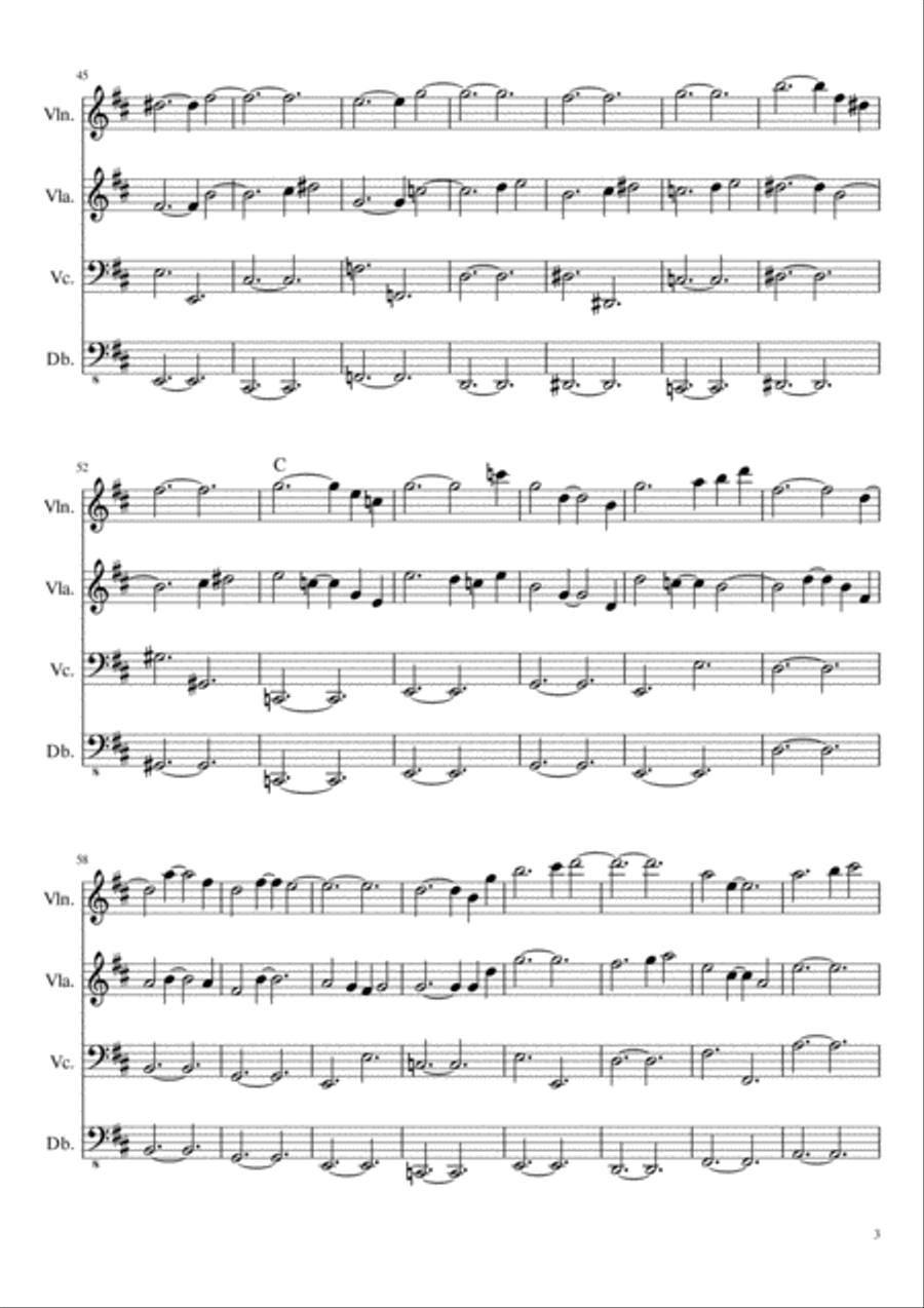Arcadia - String Quartet in D Major String Quartet scores gallery preview page 3