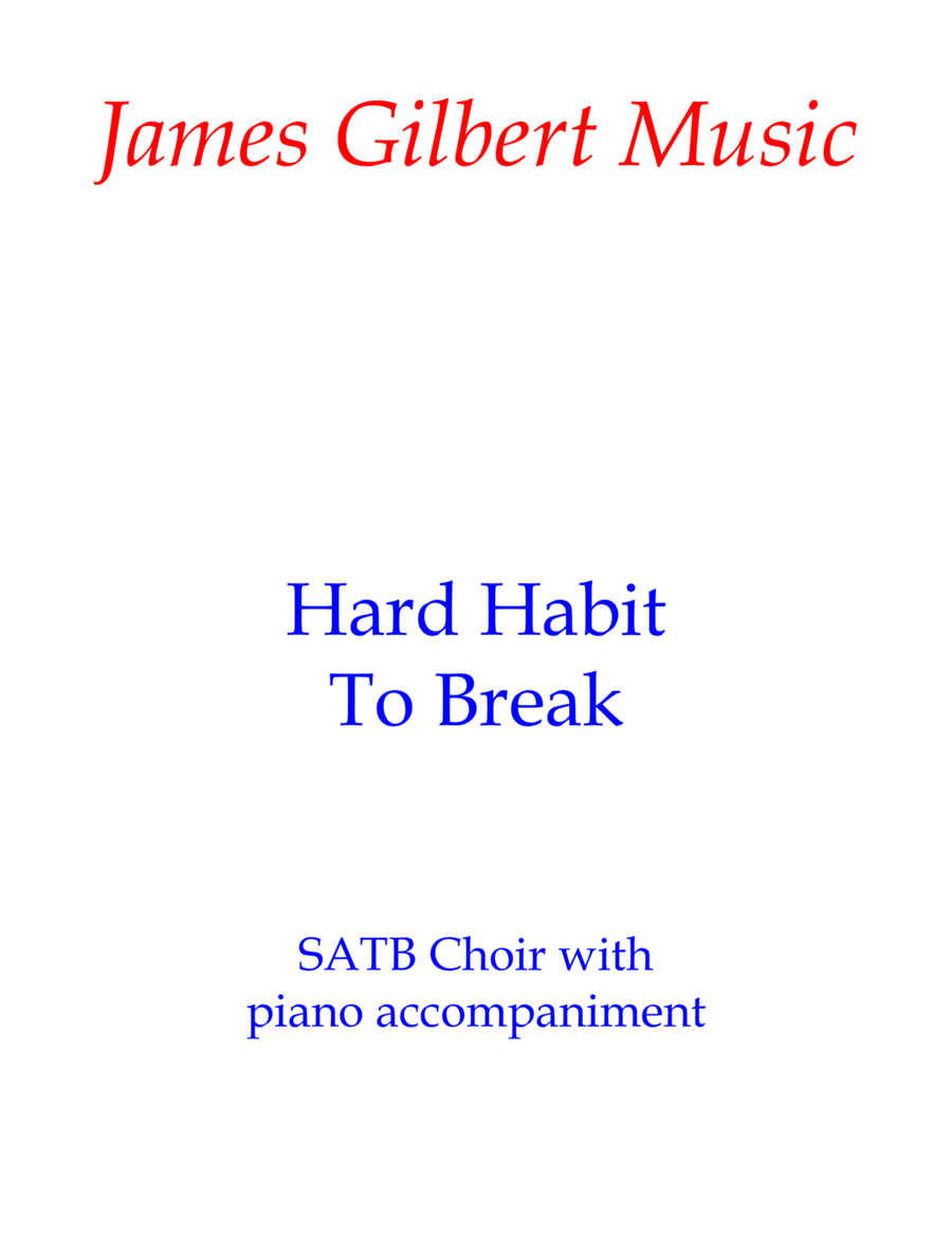 Hard Habit To Break 4-Part scores gallery preview page 1