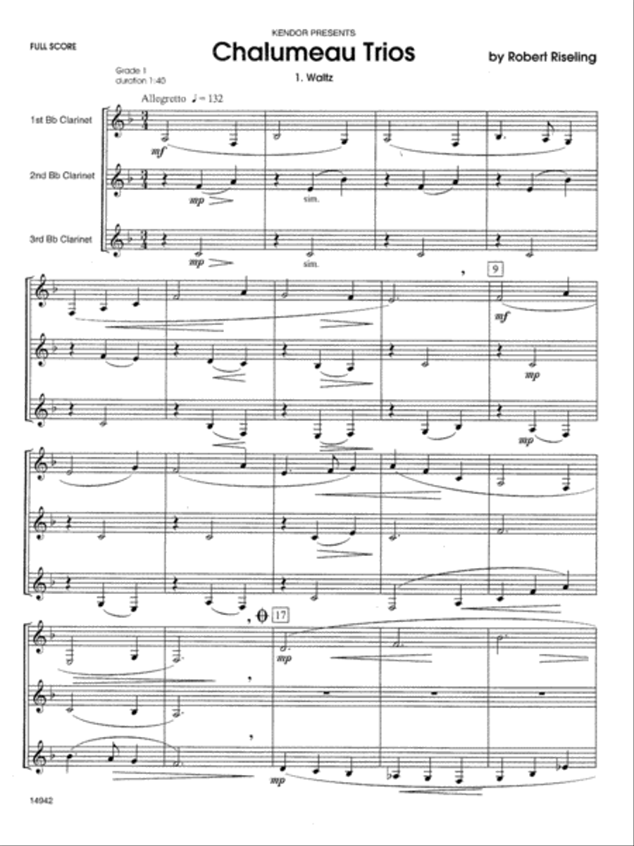 Chalumeau Trios Clarinet Trio scores gallery preview page 2