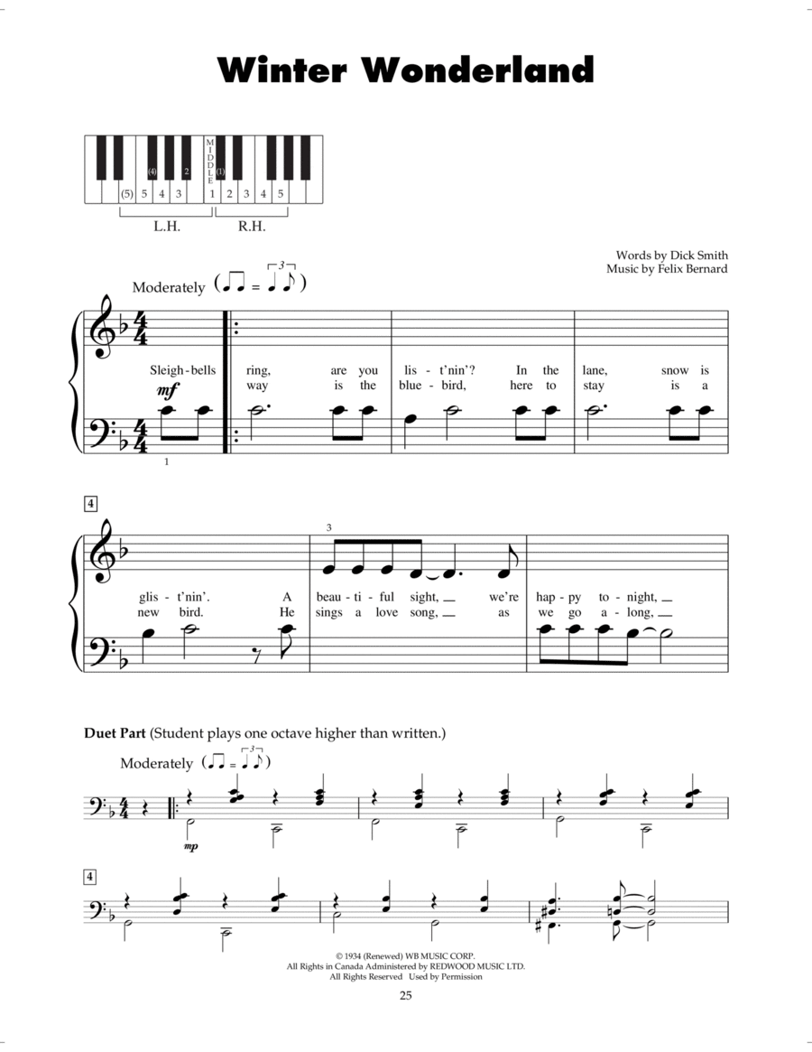 Winter Wonderland Winter Wonderland Piano scores gallery preview page 1