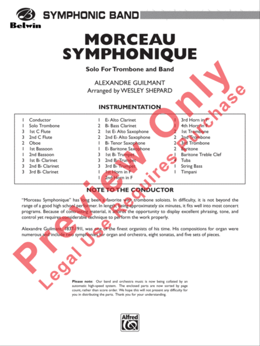 Morceau Symphonique Concert Band scores gallery preview page 2