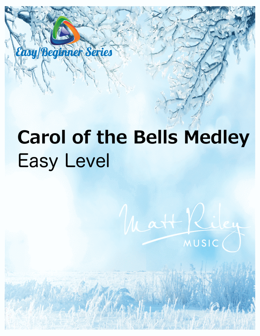 Carol Of The Bells / God Rest Ye Merry Gentlemen - 4 Alto recorders (with optional 5th bass part) Woodwind Duet scores gallery preview page 1