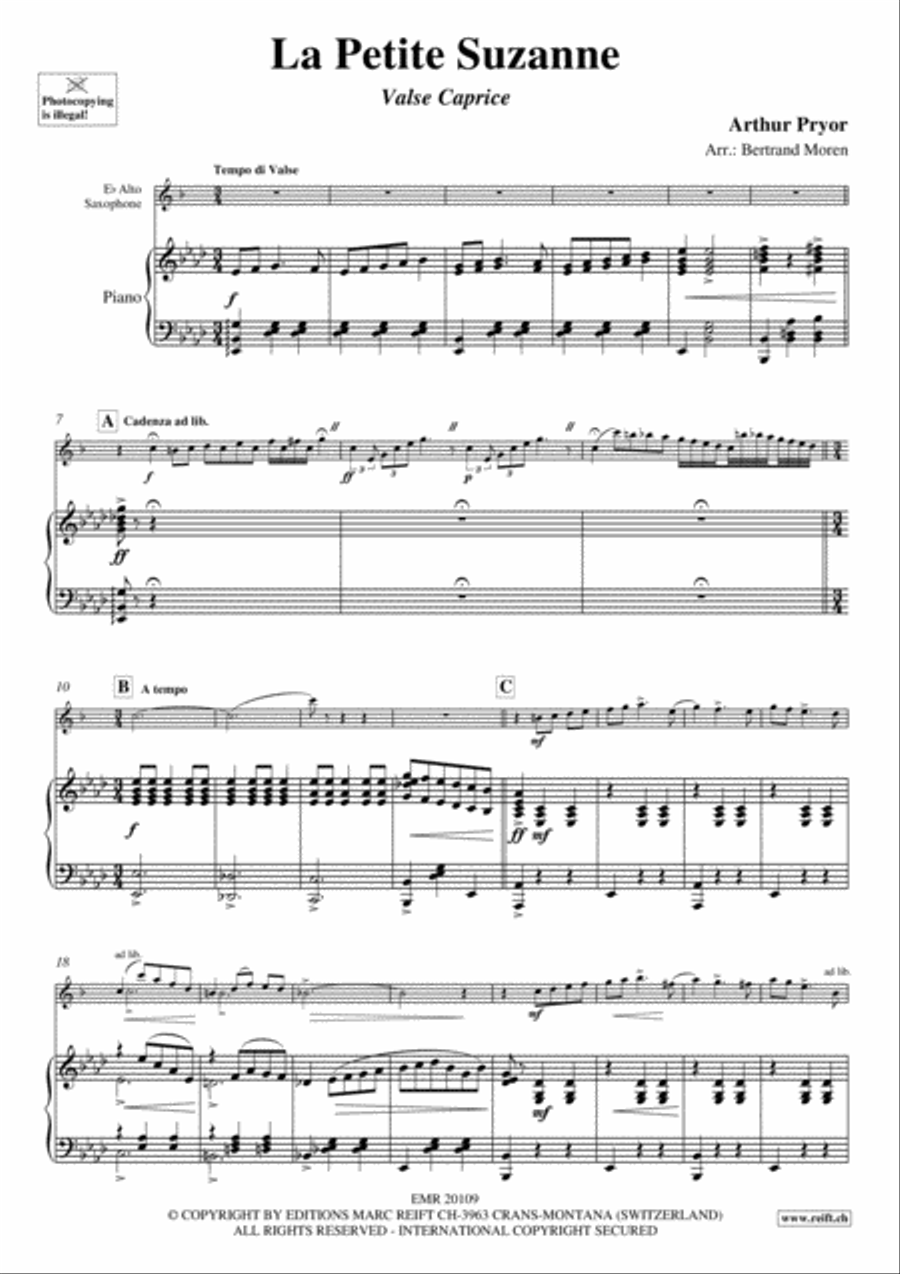 La Petite Suzanne Alto Saxophone scores gallery preview page 3