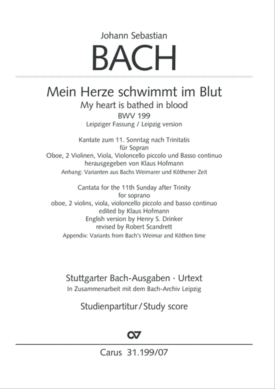 My heart is bathed in blood (Mein Herze schwimmt im Blut) Orchestra scores gallery preview page 2