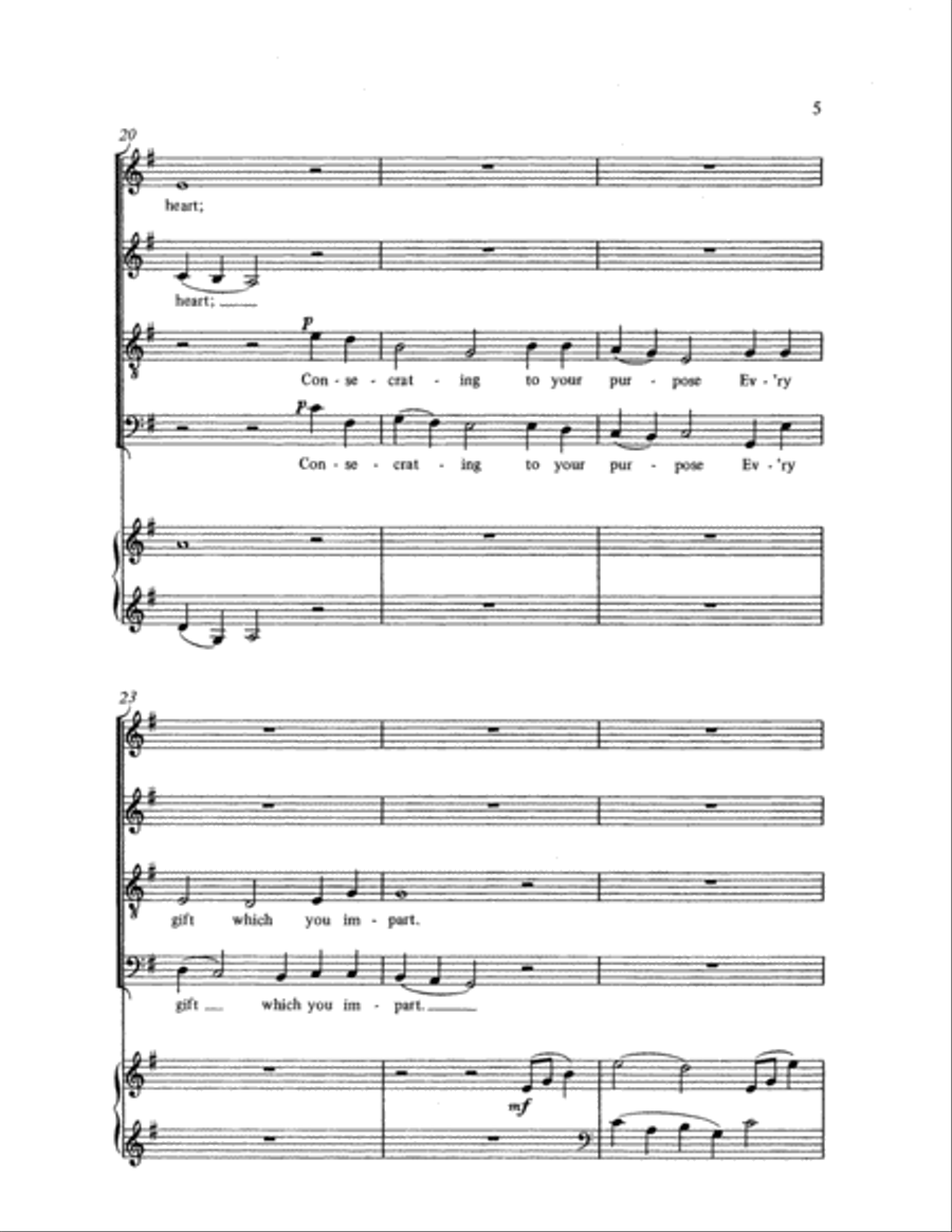 Lord, Whose Love in Humble Service 4-Part scores gallery preview page 4