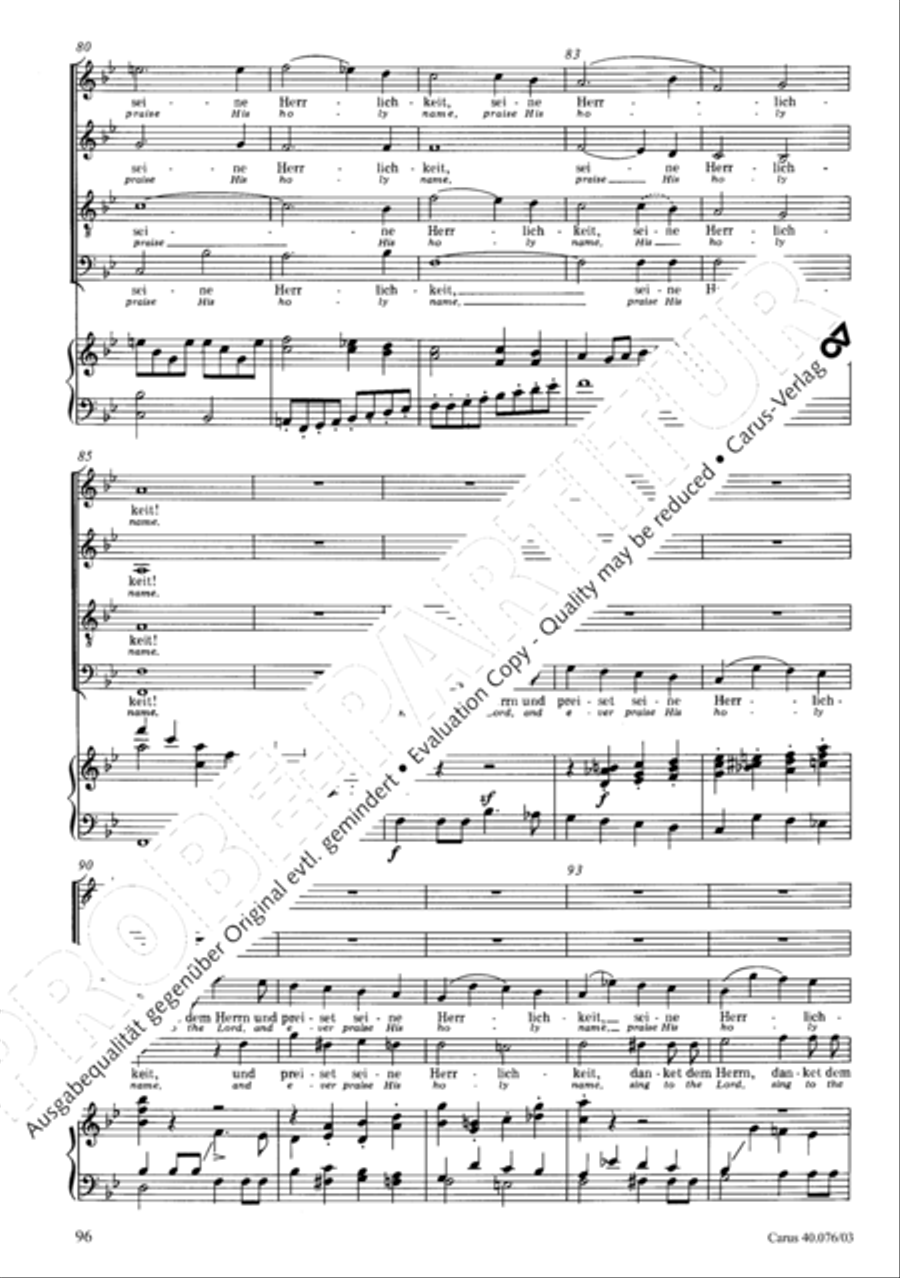 Hymn of Praise, MWV A 18 SSAATB scores gallery preview page 97