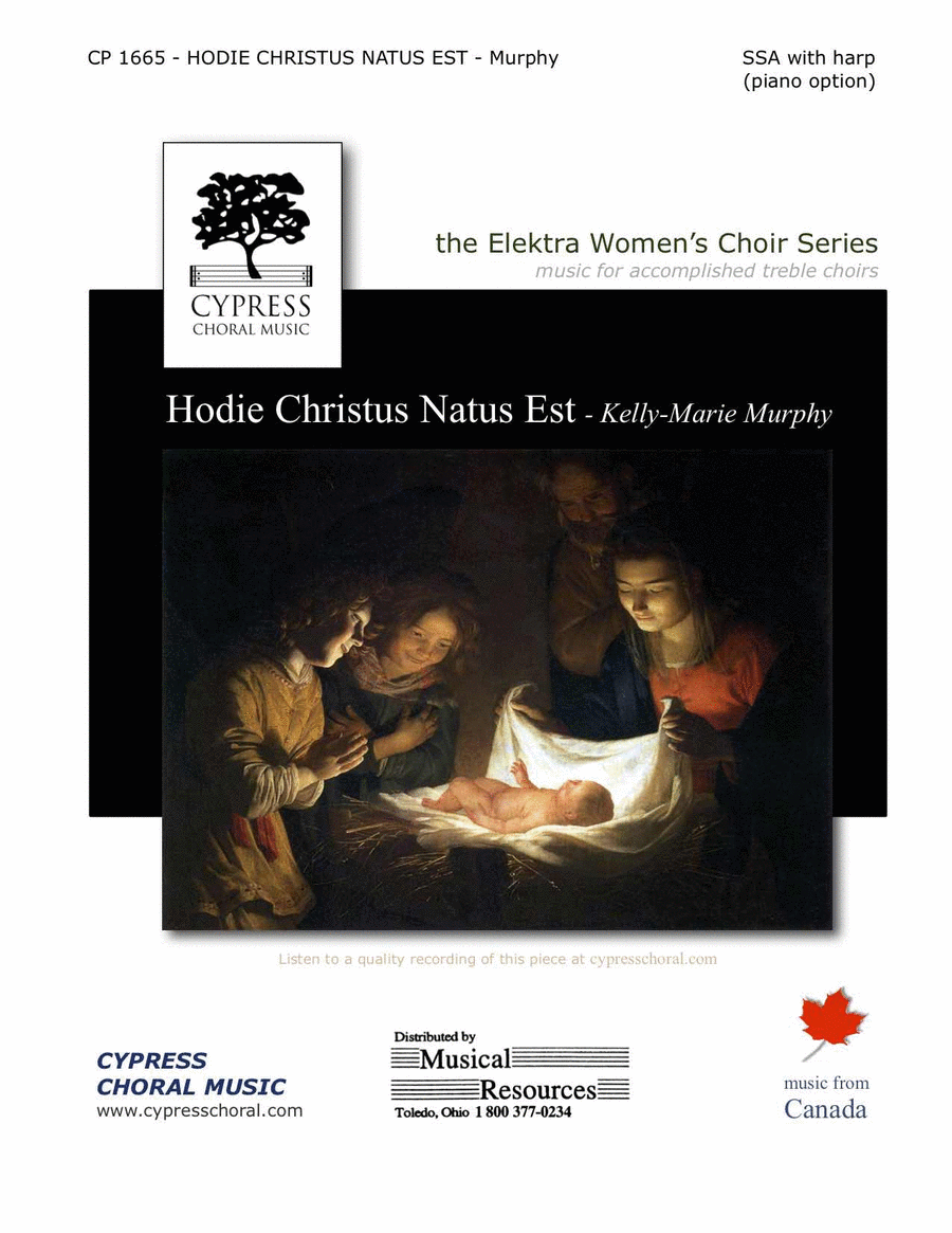 Hodie Christus Natus Est - Harp Version SSAA scores gallery preview page 1