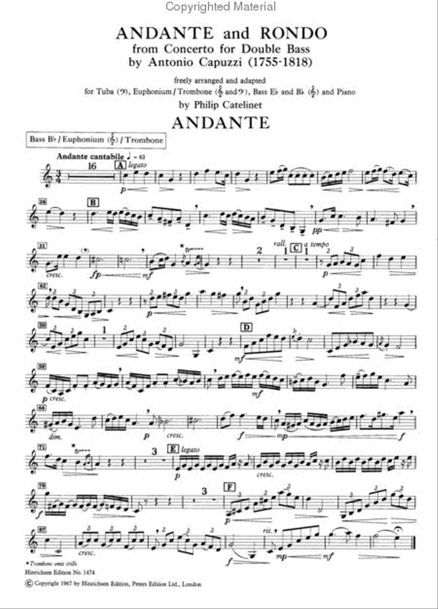 Andante And Rondo - From Concerto For Double Bass Euphonium scores gallery preview page 5