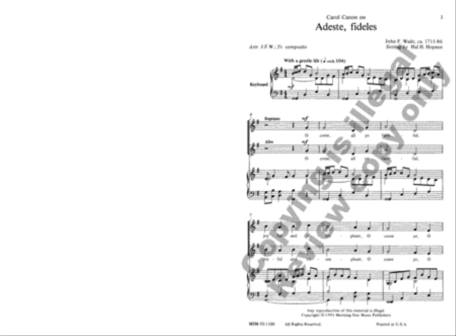 Adeste Fideles 3-Part scores gallery preview page 2