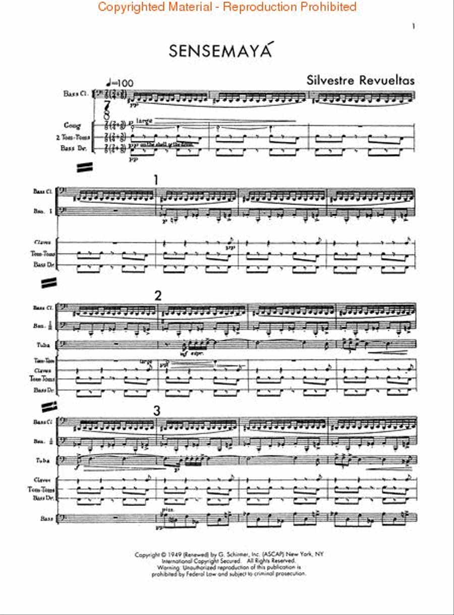 Sensemayà (1938) Orchestra scores gallery preview page 2