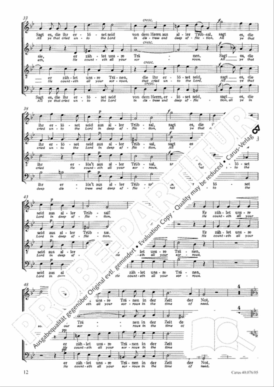 Hymn of Praise, MWV A 18 Hymn of Praise, MWV A 18 SSAATB scores gallery preview page 14