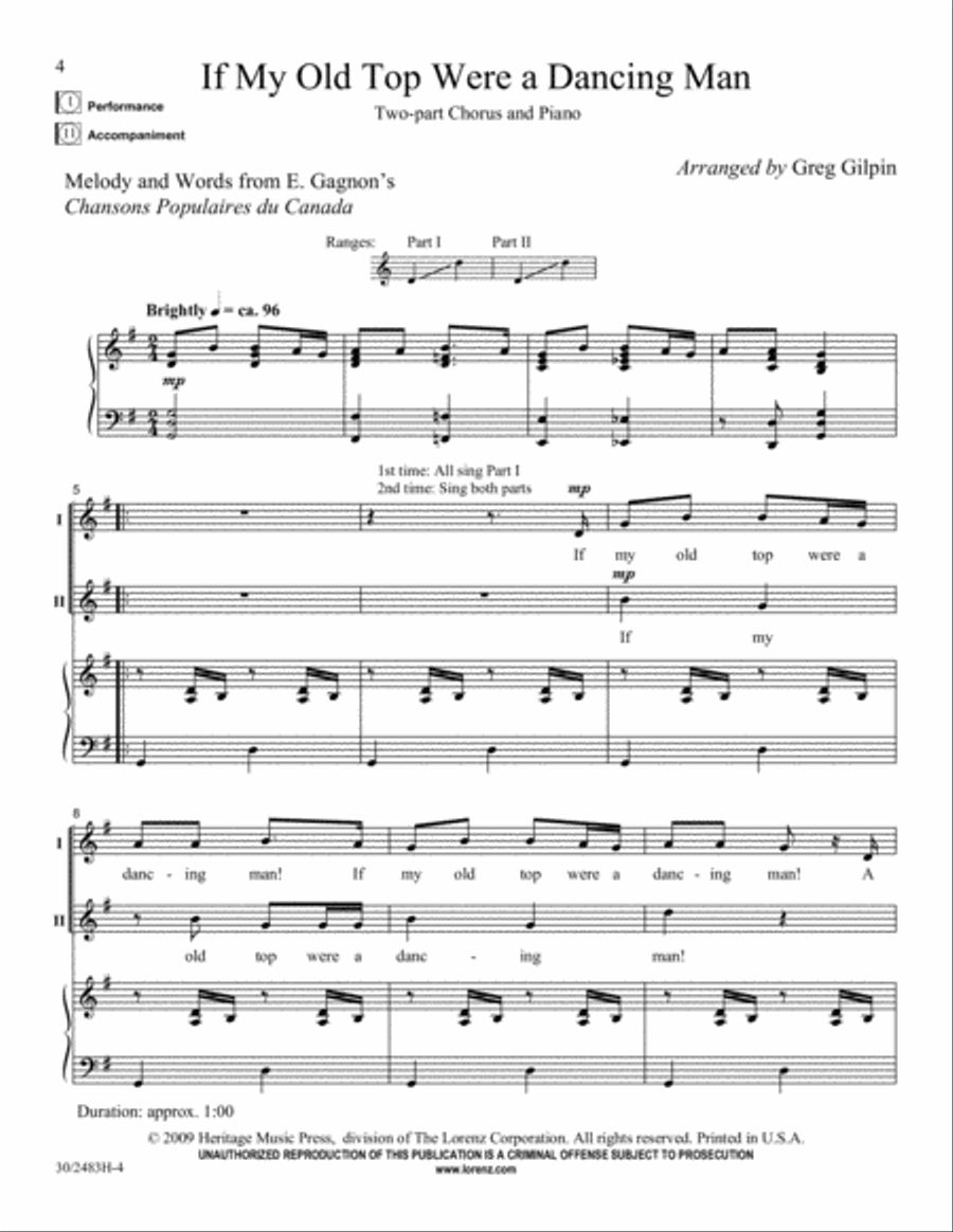 Friends to the North and Friends to the South Unison Choir scores gallery preview page 5