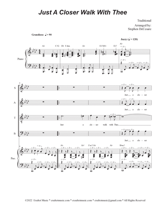 Book cover for Just A Closer Walk With Thee (SATB)