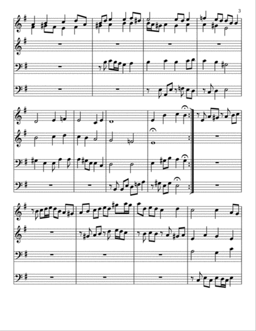 'Aus Tiefer Not, Schrei Ich zu Dir' Large Ensemble scores gallery preview page 3